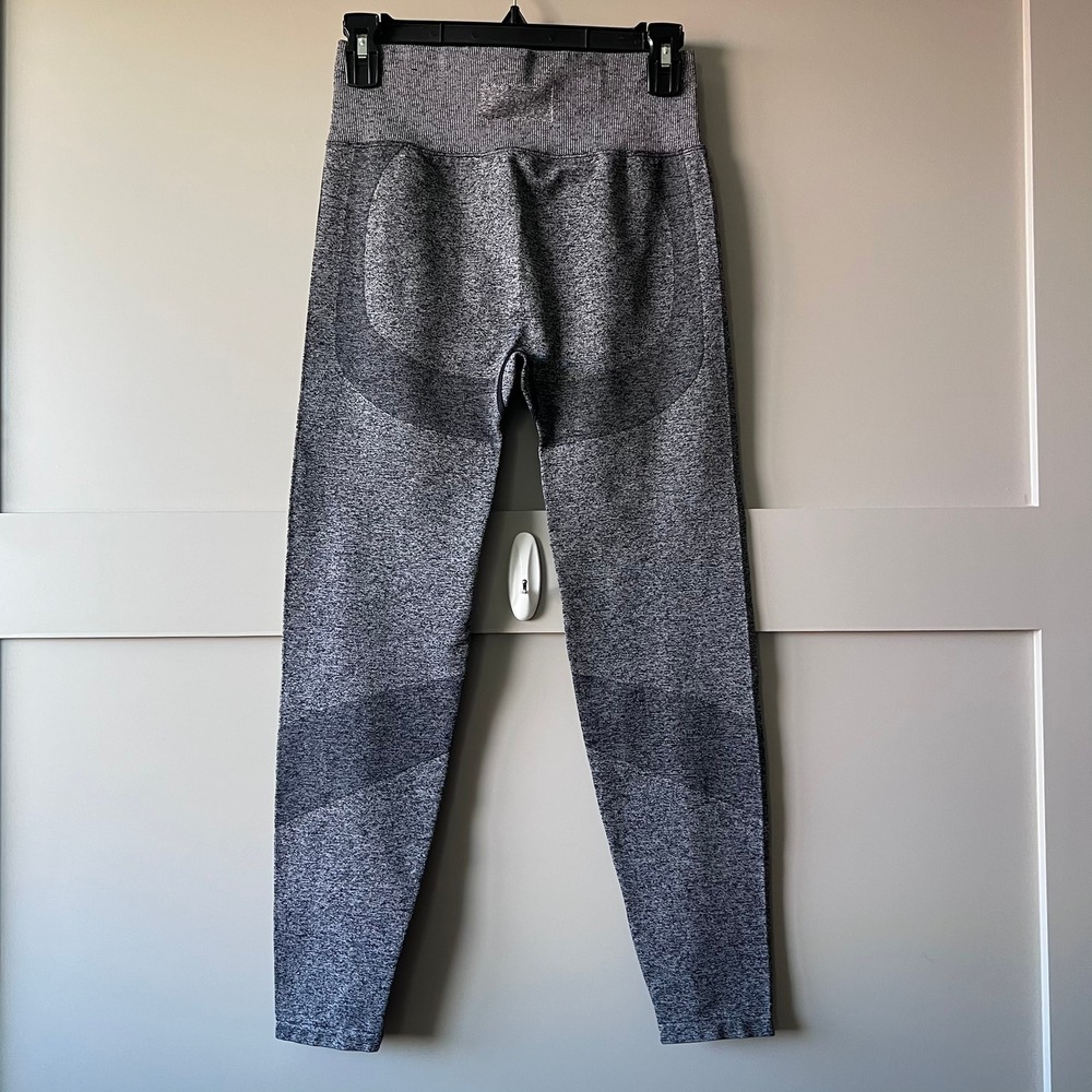 PINK ACTIVE‎ Seamless Leggings Grey Black Activewear Workout Size M - Picture 4 of 10